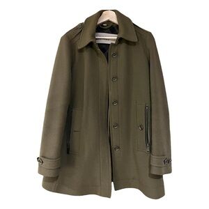 Burberry Brit Olive Green Wool Coat Size 4